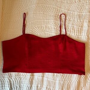 Express Bold Red Crop Top